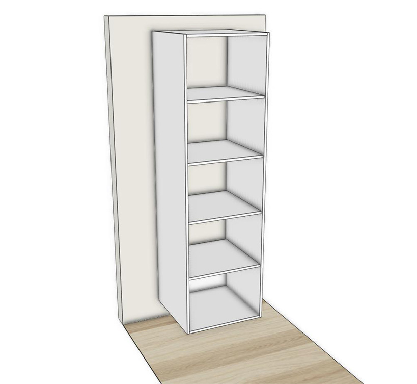 RCL Wardrobe Tower with Shelves